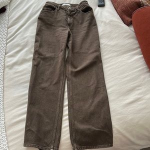 Abercrombie - 90s Relaxed Jean High Rise - Faded Brown